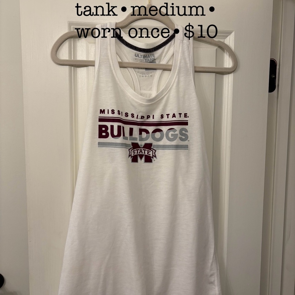 Mississippi State Bulldogs White Tank Top